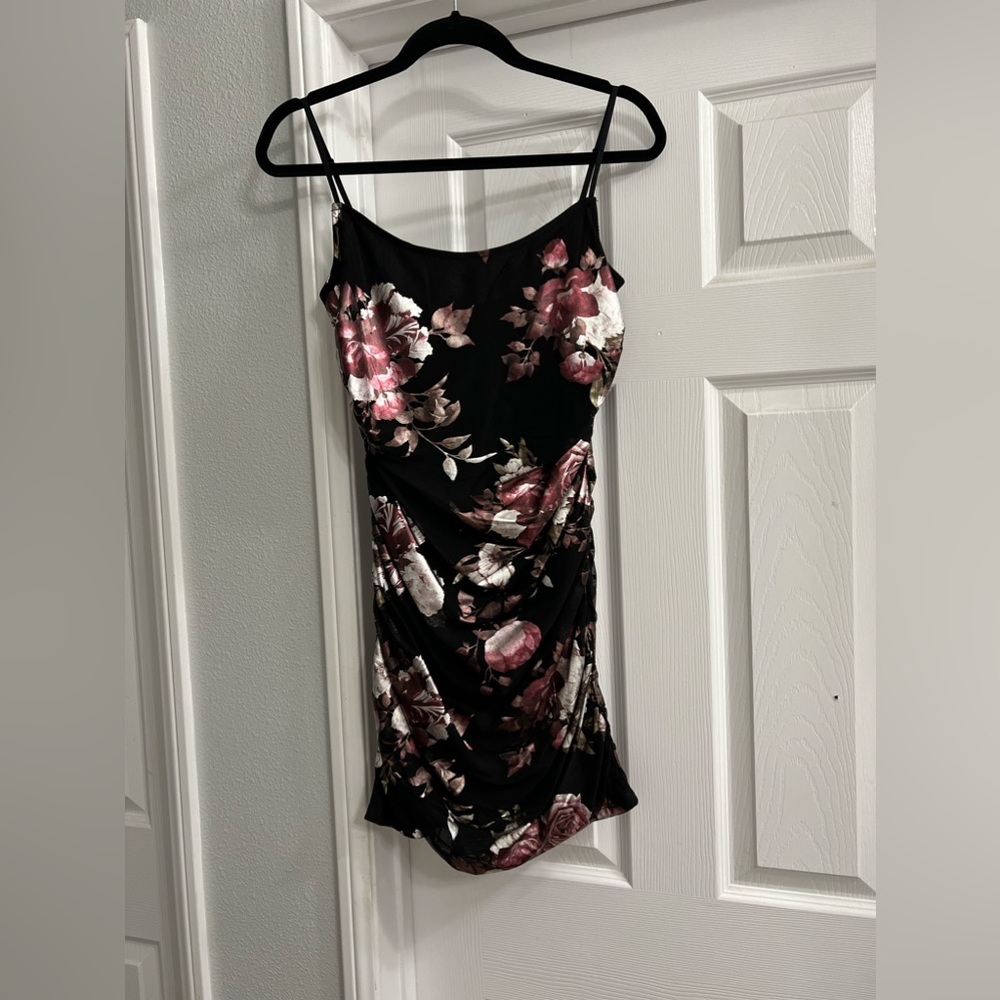 Floral print mini dress